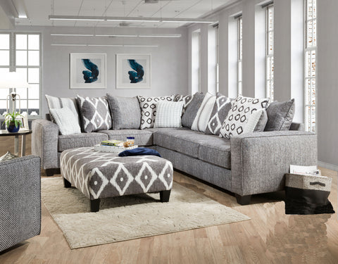 Stonewash Black Sectional Set - Furnlander