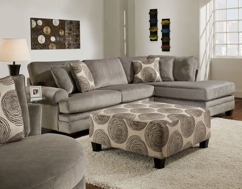 Gray Swirl Sectional Set - Furnlander