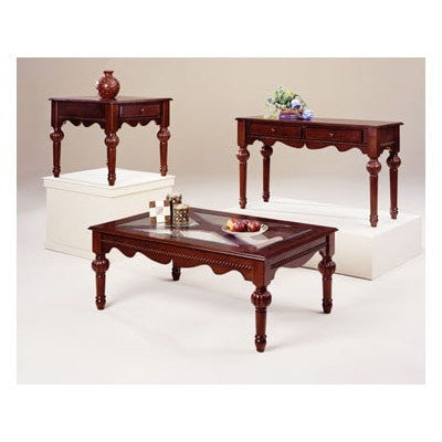 Caroll Coffee Table w/ Glass Inserts - Furnlander