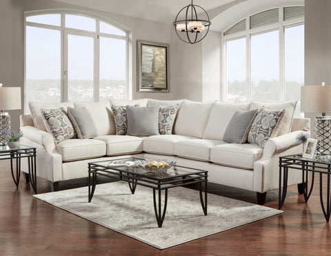 Ethan Cream Sectional Set - Furnlander