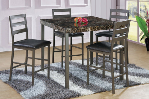 Rio Counter Table Set 5 PCS SET (1T + 4CH) - Furnlander