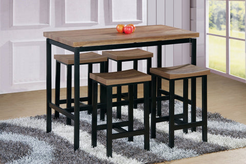 Brooklyn Counter Table Set; 5 PCS. SET (T + 4 CH) Brown - Furnlander