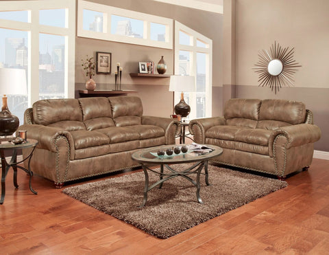 Arabella Almond Sofa & Loveseat Set; 2 PCS. SET - Furnlander