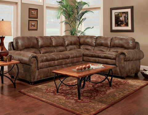 Arabella Espresso Sectional Sofa Set - Furnlander