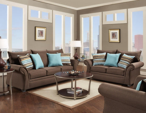 Archer Cocoa Sofa & Loveseat Set; 2 PCS. SET - Furnlander