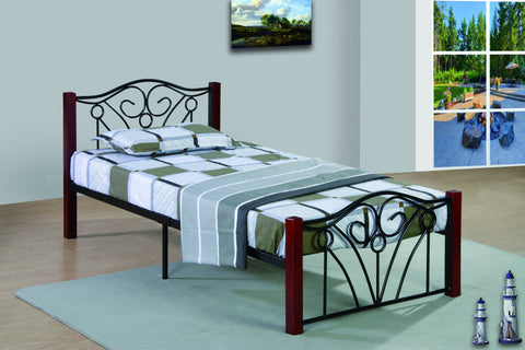 Emma Twin Metal Bed - Furnlander