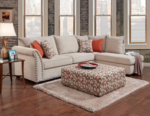 Patton Beige Sectional Sofa Set - Furnlander