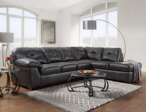 Nevada Black Sectional - Furnlander