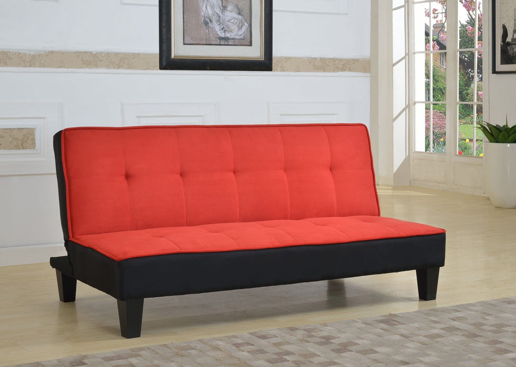 Rosalie Red Microfiber Klik Klak - Furnlander