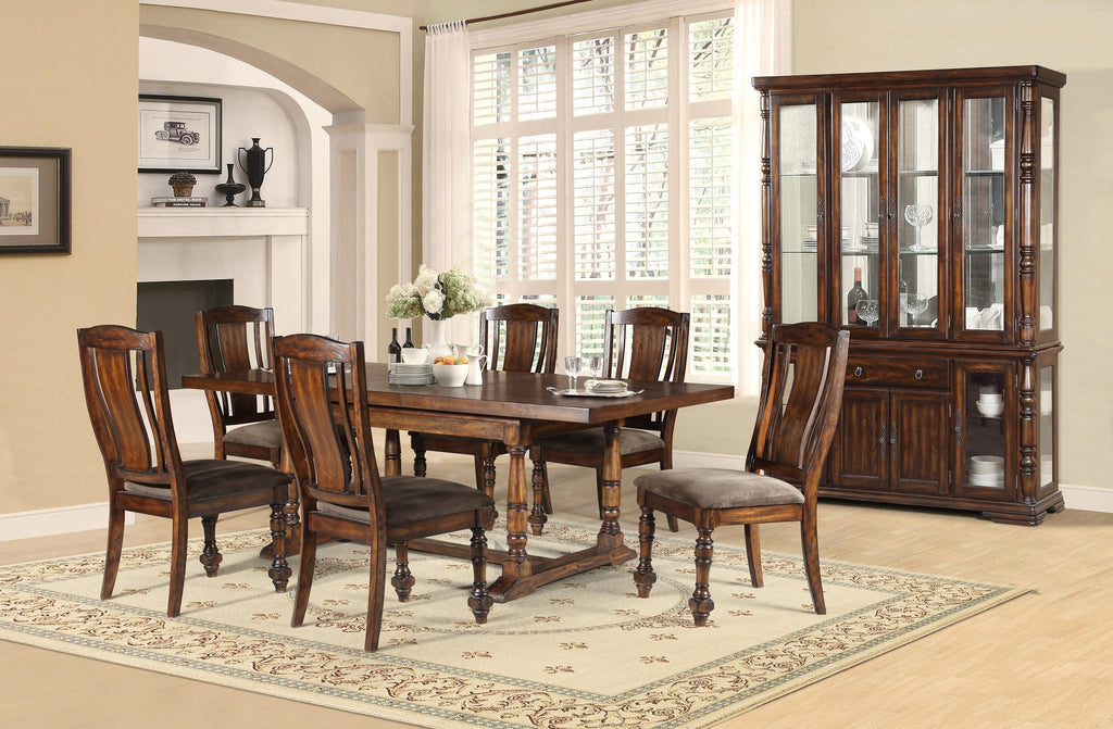 Barrington Formal Dining Table Set; Table + 6 Chairs (7 PCS. SET) - Furnlander