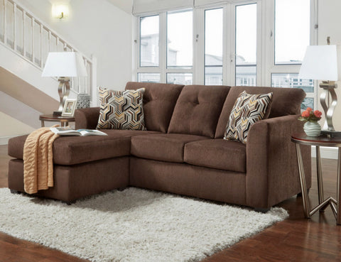 Kelly Chocolate Sectional - Furnlander