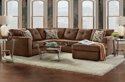 Kelly Chocolate Sectional - Furnlander
