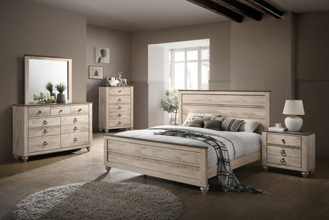Rustic Design Bedroom Group; 4 PCS.SET (QB, NS, DR, MR) - Furnlander