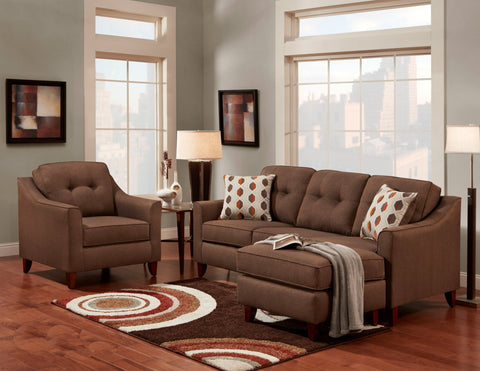 Mandalay Chocolate Sofa/Chaise Set - Furnlander