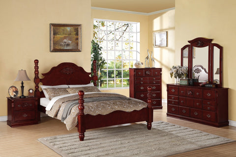 Munice Bed; 4 PCS. SET (QB, NS, DR, MR) - Furnlander