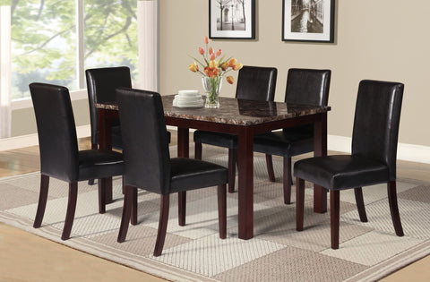 Amado Dining Table Set; Table + 6 Chairs (7 PCS. SET) - Furnlander