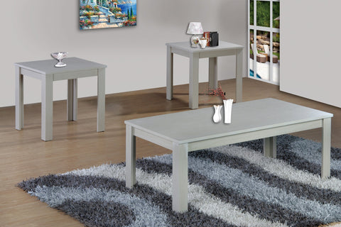 Dela Coffee Table Set 3 PCS. SET (1C + 2E) White - Furnlander