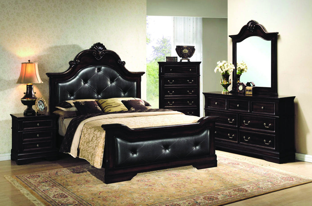 Atwood Bed; 4 PCS. SET (QB, NS, DR, MR) - Furnlander