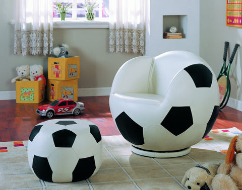 Soccer Swivel Chair w/ Ottoman - Furnlander
