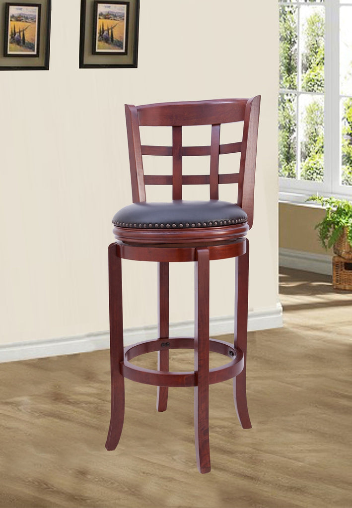 Metropolitan Wood Swivel Bar Stool - Furnlander