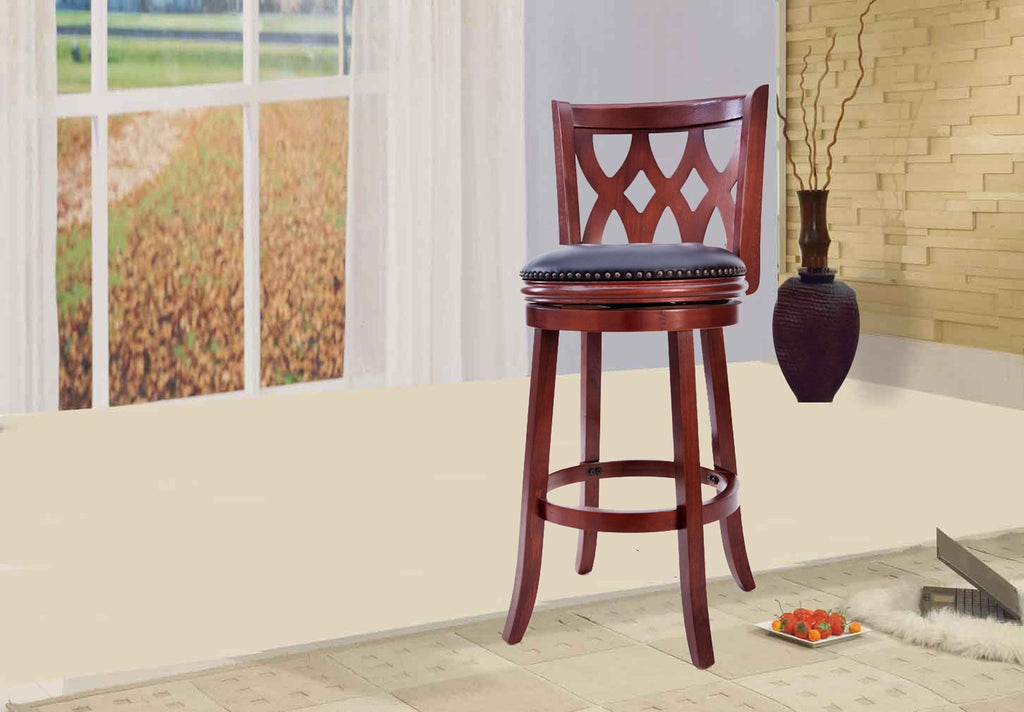 Lily Wood Swivel Bar Stool - Furnlander