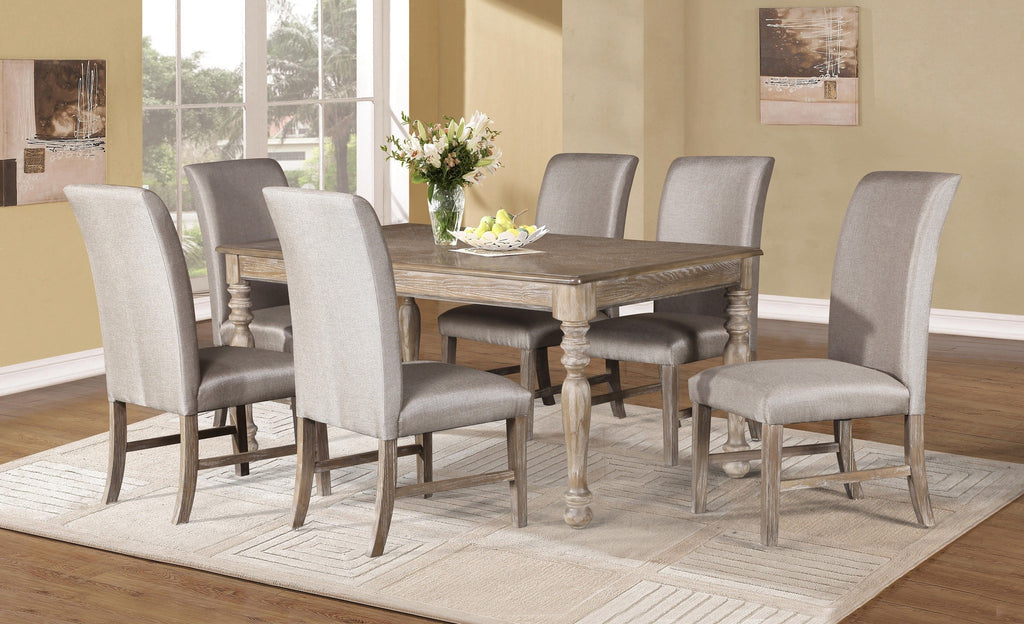 Jillian Dining Table Set; Table + 6 Chairs (7 PCS. SET) - Furnlander
