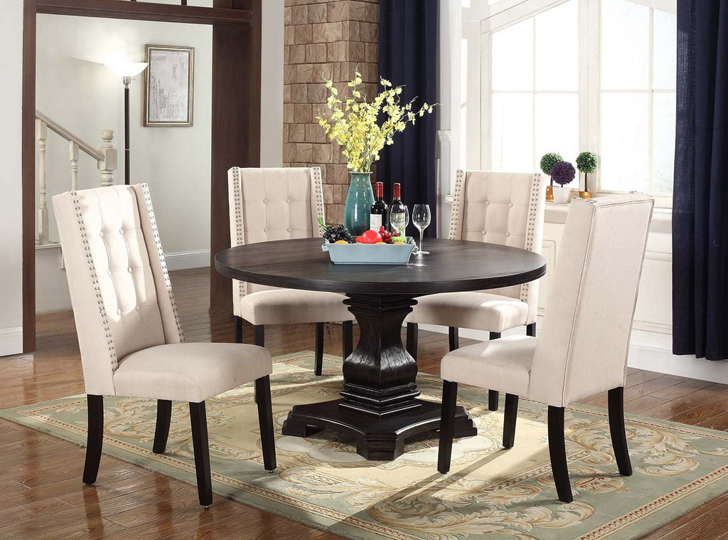 Marilyn Dining Table Set; Table + 4 Chairs (5 PCS. SET) - Furnlander