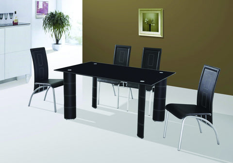 Hillary Dining Table Set; Table + 4 Chairs (5 PCS. SET) - Furnlander