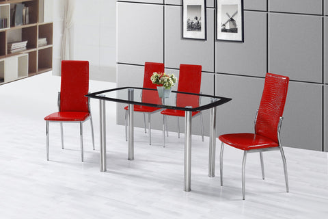 Arden Dining Table Set; Table + 4 Chairs (5 PCS. SET) - Furnlander