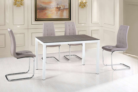 Valentina Dining Table Set; Table + 4 Chairs (5 PCS. SET) - Furnlander