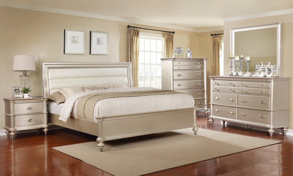 Champagne Bed; 4 PCS. SET (QB, NS, DR, MR) - Furnlander