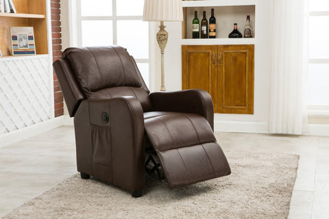 Hitchcock PU Power Recliner Espresso - Furnlander