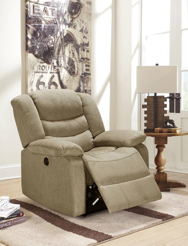 Obrien Fabric Power Rocker Recliner Taupe - Furnlander