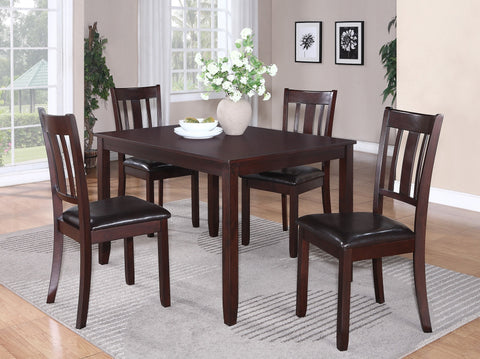Chesington Dining Table Set; Table + 4 Chairs (5 PCS. SET) - Furnlander