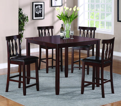 Ariana Counter Table Set; Table + 4 Chairs (5 PCS. SET) - Furnlander