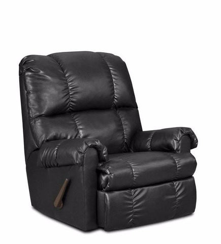 Alberta Black Recliner - Furnlander