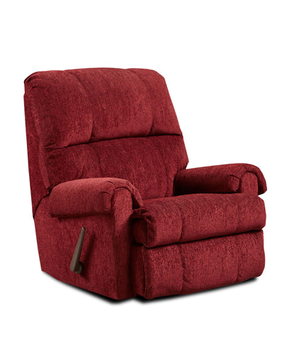Alberta Burgundy Recliner - Furnlander