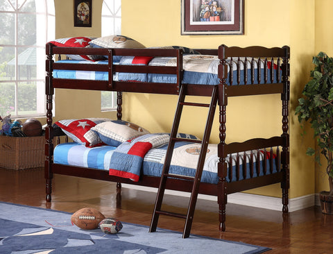Bora Wood Convertible Twin / Twin Bunk Bed Espresso - Furnlander