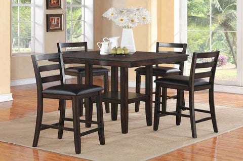 Anders Counter Table Set; Table + 4 Chairs (5 PCS. SET) - Furnlander