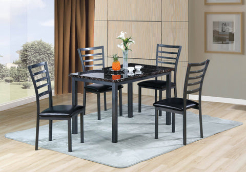 Forest Dining Table Set; Table + 4 Chairs (5 PCS. SET) - Furnlander