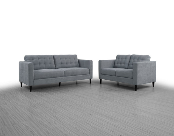 Crawford Steel Sofa & Loveseat Set;  2 PCS. SET - Furnlander
